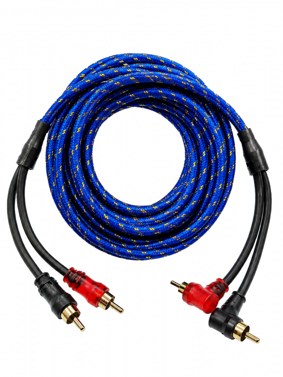 Межблочный аудио кабель 2RCA для авто 5 метров TDS TS-CAD08